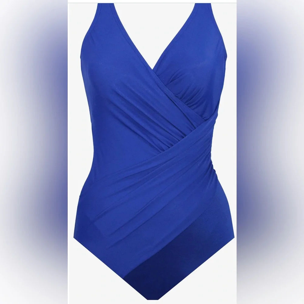 Miraclesuit Plus Size Oceanus One Piece in Azul Size 18W New